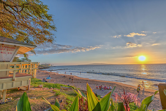 01-15 Kamaole III Wide Angle Sunset TIFFs--10